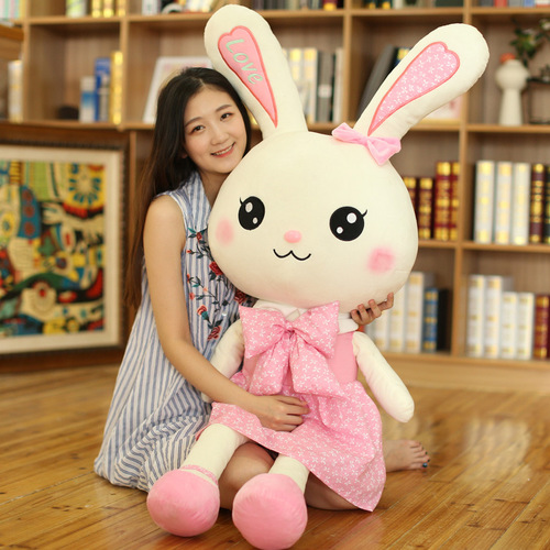 Genuine Skirt Rabbit Doll Plush Toy White Rabbit Doll Pillow Rag Doll Children Girls Gifts
