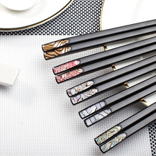 厂家直供酒店合金筷餐厅饭店分餐一件代发多色礼品餐具家用筷子