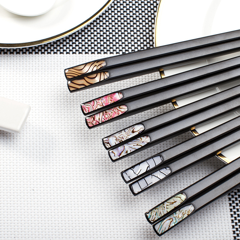 厂家直供酒店合金筷餐厅饭店分餐一件代发多色礼品餐具家用筷子