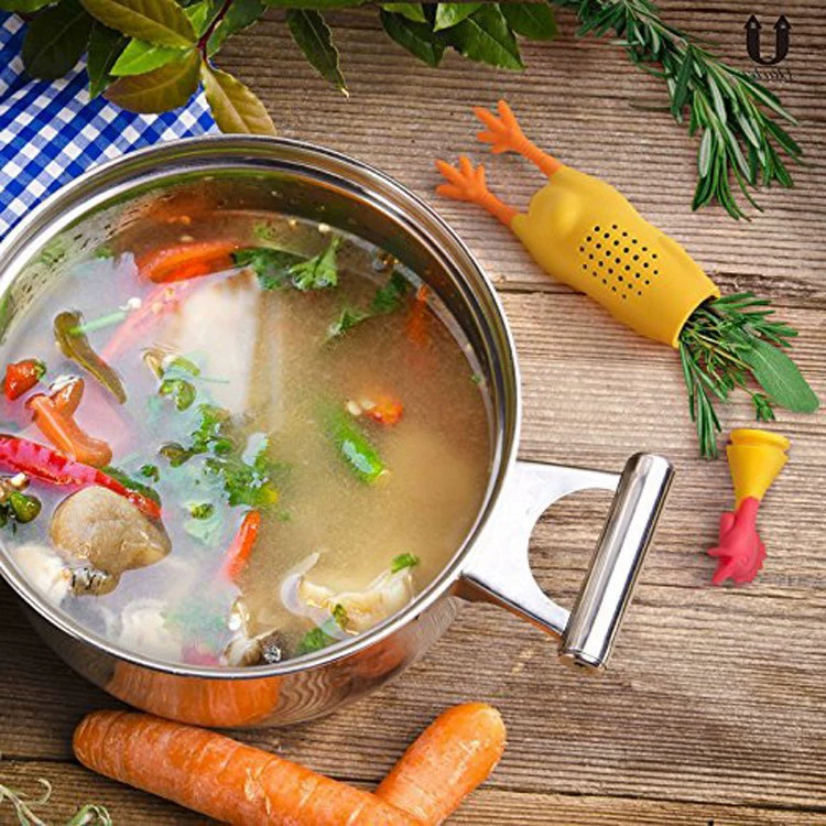 Силиконовая курица-крикер CROCK COQ для приготовления пищи, пакет для хранения, емкость для специй, кухонный инструмент