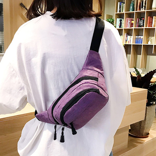 New multifunctional waist bag Korean version waterproof Oxford cloth chest bag casual outdoor sports shoulder crossbody bag wholesale for women