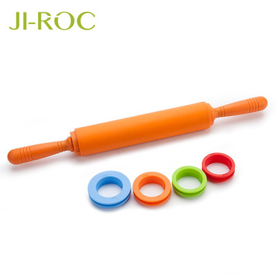 亚马逊 厨房烘焙用具 硅胶擀面杖 面粉棍 大号擀面棒廚房用具|ru