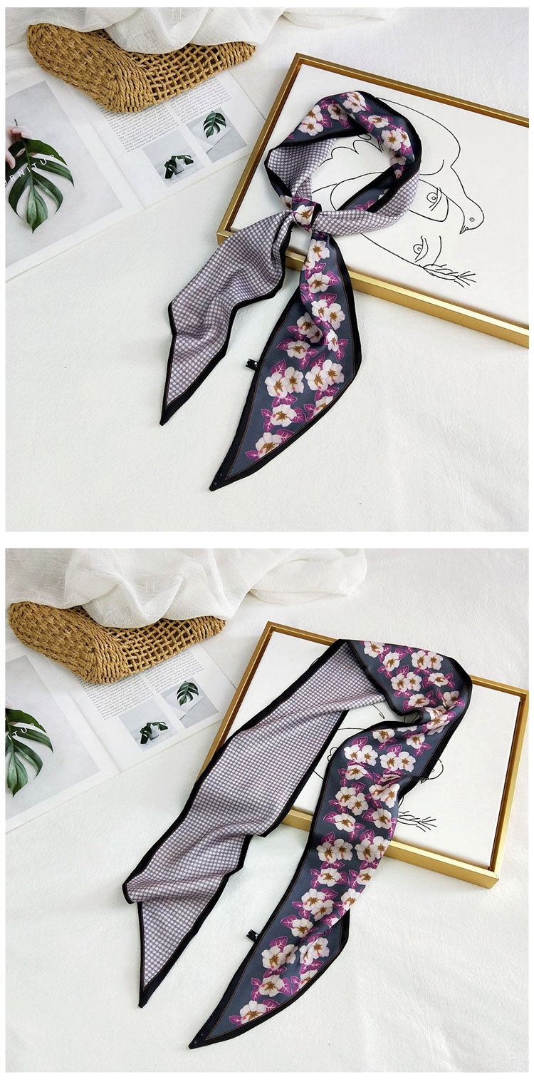 Polyester Material Polka Dots Pattern Unisex Sweet Polka Dots Polyester Printing Silk Scarves