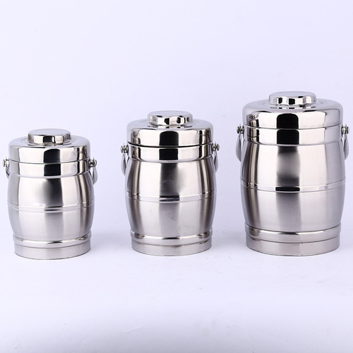 Wholesale stainless steel insulation barrels, double-layer vacuum straight barrels, drum vacuum barrels, large capacity pots