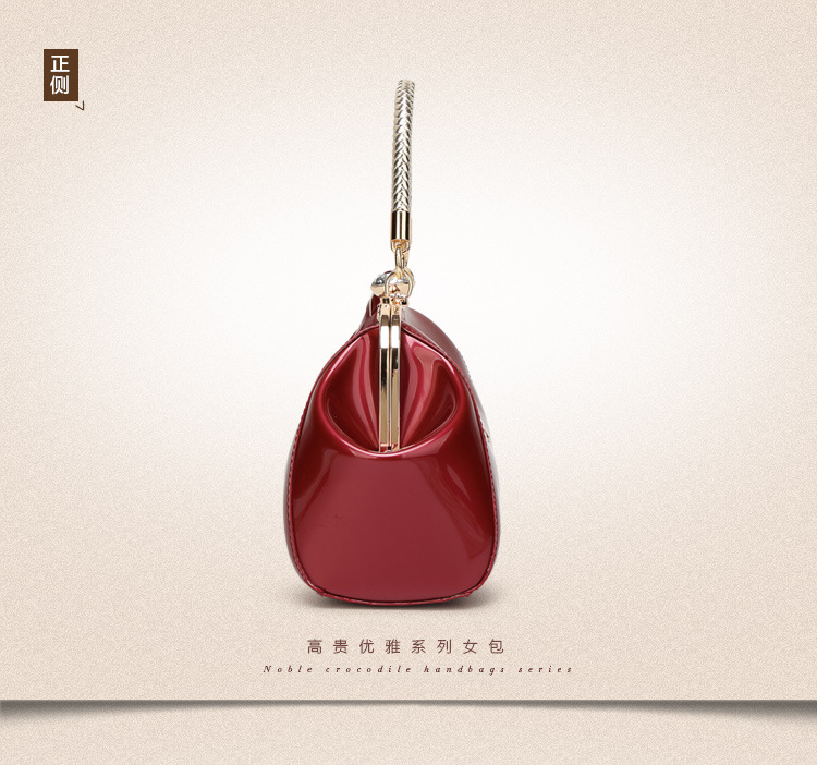 fashion diamond patent leather handbagpicture8