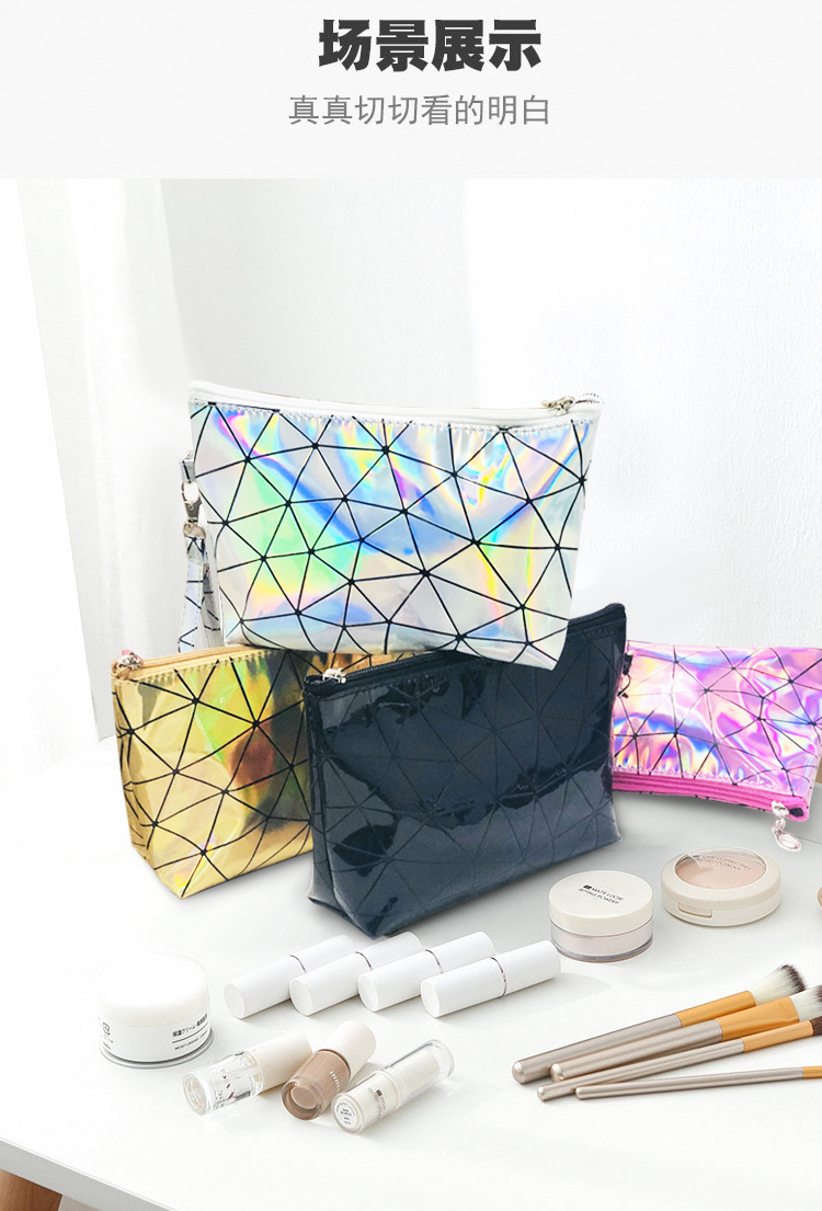 Niñas Nueva Bolsa De Cosméticos Lingge De Gran Capacidad Bolsa De Almacenamiento Simple Pequeña Bolsa De Cosméticos Portátil Al Por Mayor Nihaojewelry display picture 7