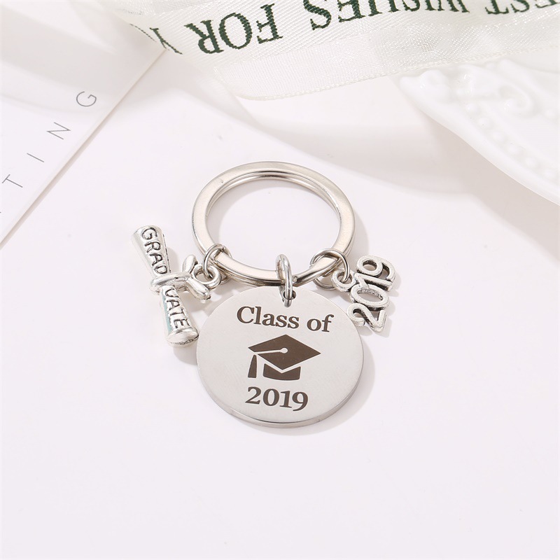 Stainless Steel Drip Oil Alphanumeric Pendant Keychain Pendant display picture 4