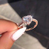 Silver accessory, zirconium, ring, Aliexpress, European style, wholesale