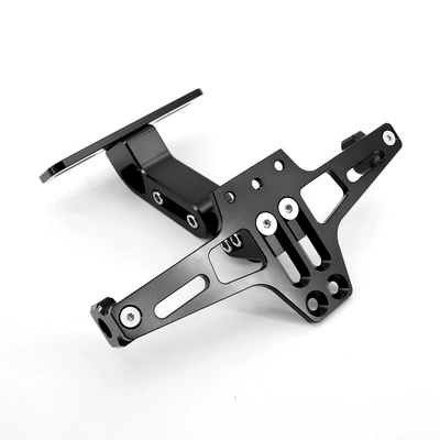 fire electric motorcycle turn light — License plate holder/license plate holder - black-without-light
