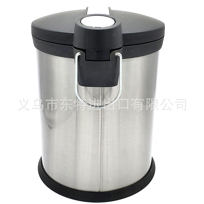 Factory direct sales of stainless steel trash cans, indoor paper baskets, foot-operated trash cans, frosted 430 classified trash cans detail image 5