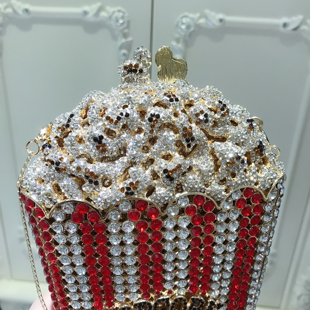 Túi clutch nữ đính kim cương dạ hội Popcorn Clutch — Màu đỏ, Màu xanh lam, Màu đen, Bảy màu chi tiết 31