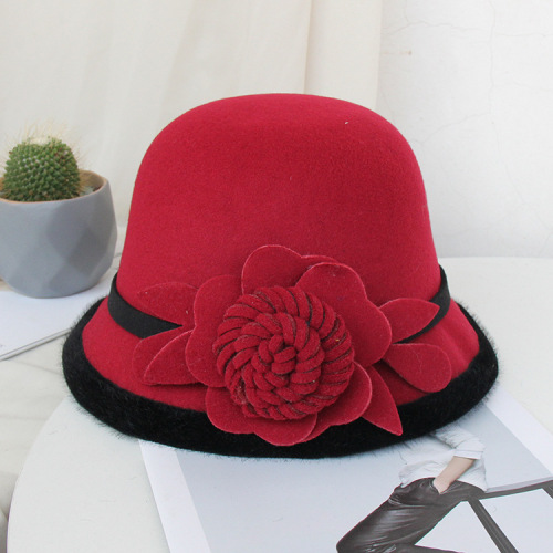 Party hats Fedoras hats for women Woollen fisherman Hat Women felt hat