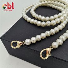 供应珍珠包链珍珠饰品挂链DIY口金包编织包10mm珍珠饰链手袋挂件