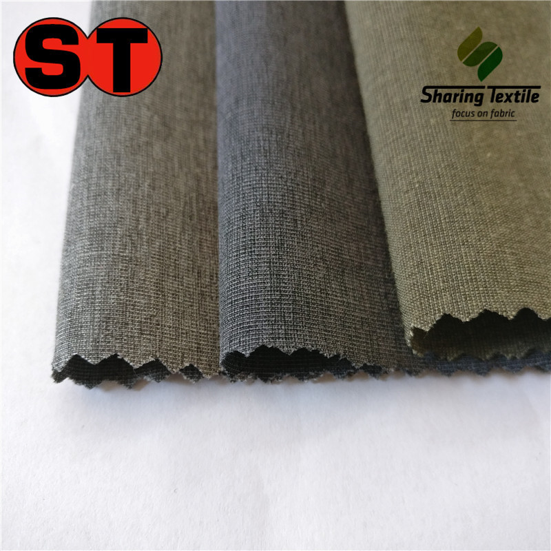 供应现货黑色&白色四面弹或者弹力涤纶&阳离子&棉 双色沙滩裤面料