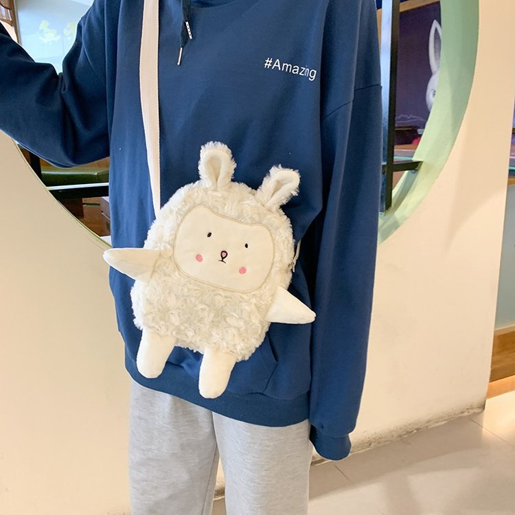 Teddy Soft Cute Little Sheep Shoulder Bag Cute Cartoon Girl Mobile Phone Bag display picture 30