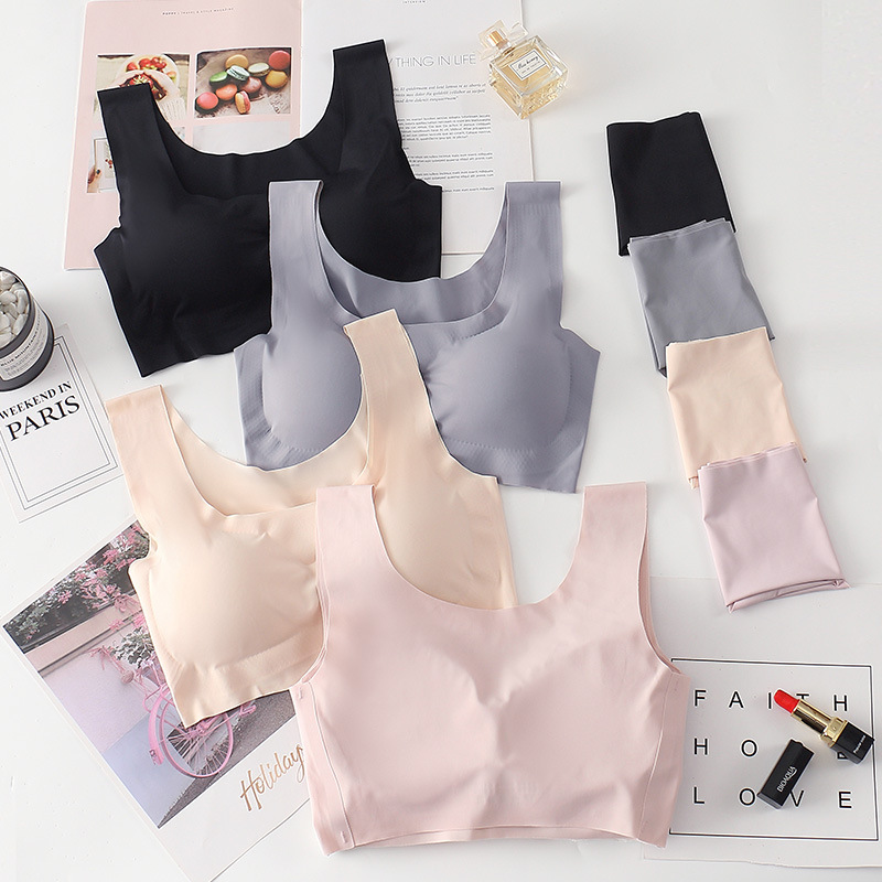 Japan Shangpin Anxin Generation Underwear Ice Silk Seamless Bra No Steel Ring One-piece Sports Seamless Underwear for Women