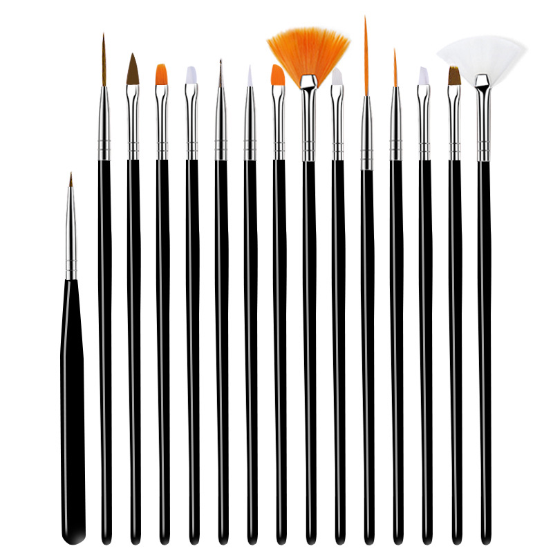 15-piece Pen Tool Uv Pen Crystal Pen Silicone Pen Diamond Pen Manicure Painting Brush Set display picture 1