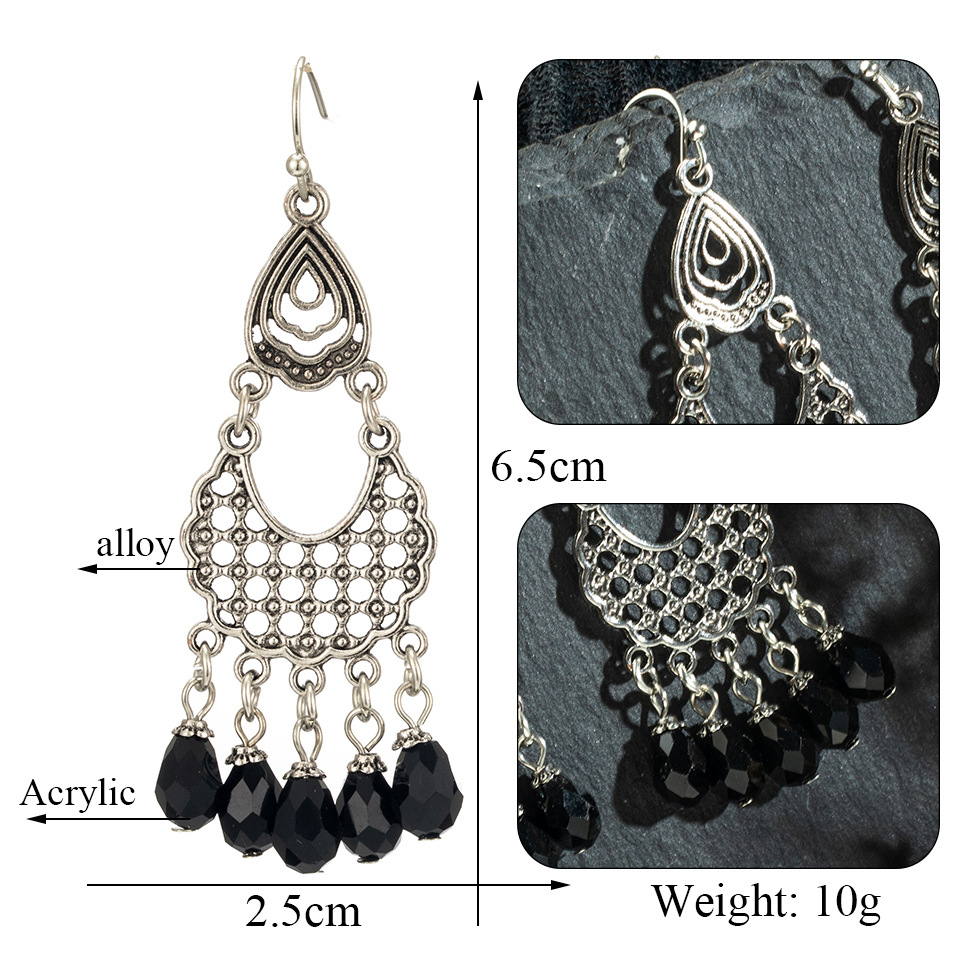 Boucles D&#39;oreilles Creuses Rétro En Alliage De Mode display picture 1