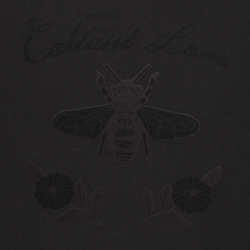 高端提花面料 蜜蜂图案丝光提花布 品牌男女服装面料厂家