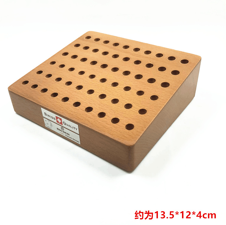 修表工具 实木工具座 60孔工具座 摆放修表螺丝刀 起子