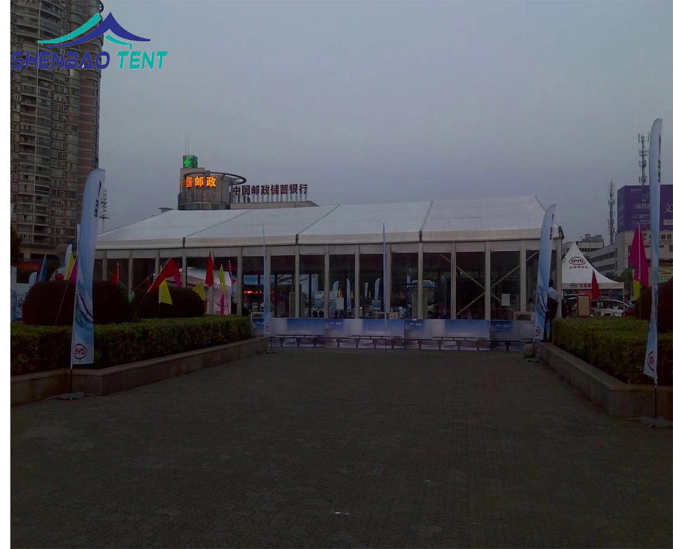 玻璃墙户外车展活动篷房 人字顶铝合金欧式帐篷