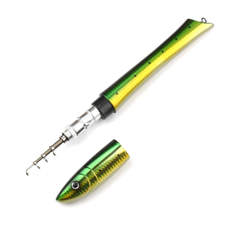 美渔 1.6 meters of mini fish -shaped portable fishing rod set Luya ice fishing rock fishing fish -shaped pen fishing rod FX