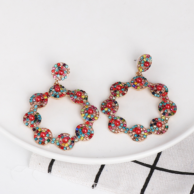 Colored Diamond Earrings Women's Crystal Earrings display picture 8