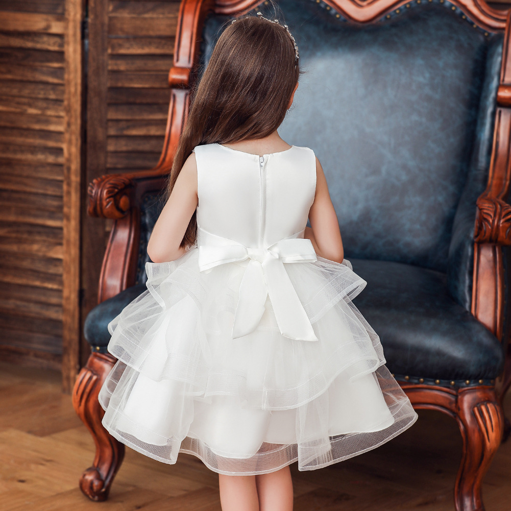 2022 Neues Europäisches Und Amerikanisches Kinder Kleid Prinzessin Kleid Blumen Mädchen Hochzeits Kleid Tutu Kleid Mädchen Laufsteg Kostüm display picture 11