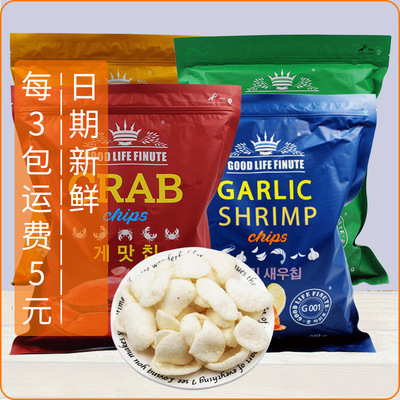 韩国进口食品ins网红零食大礼包趣莱福虾片巨型抱抱袋膨化薯片批|ms