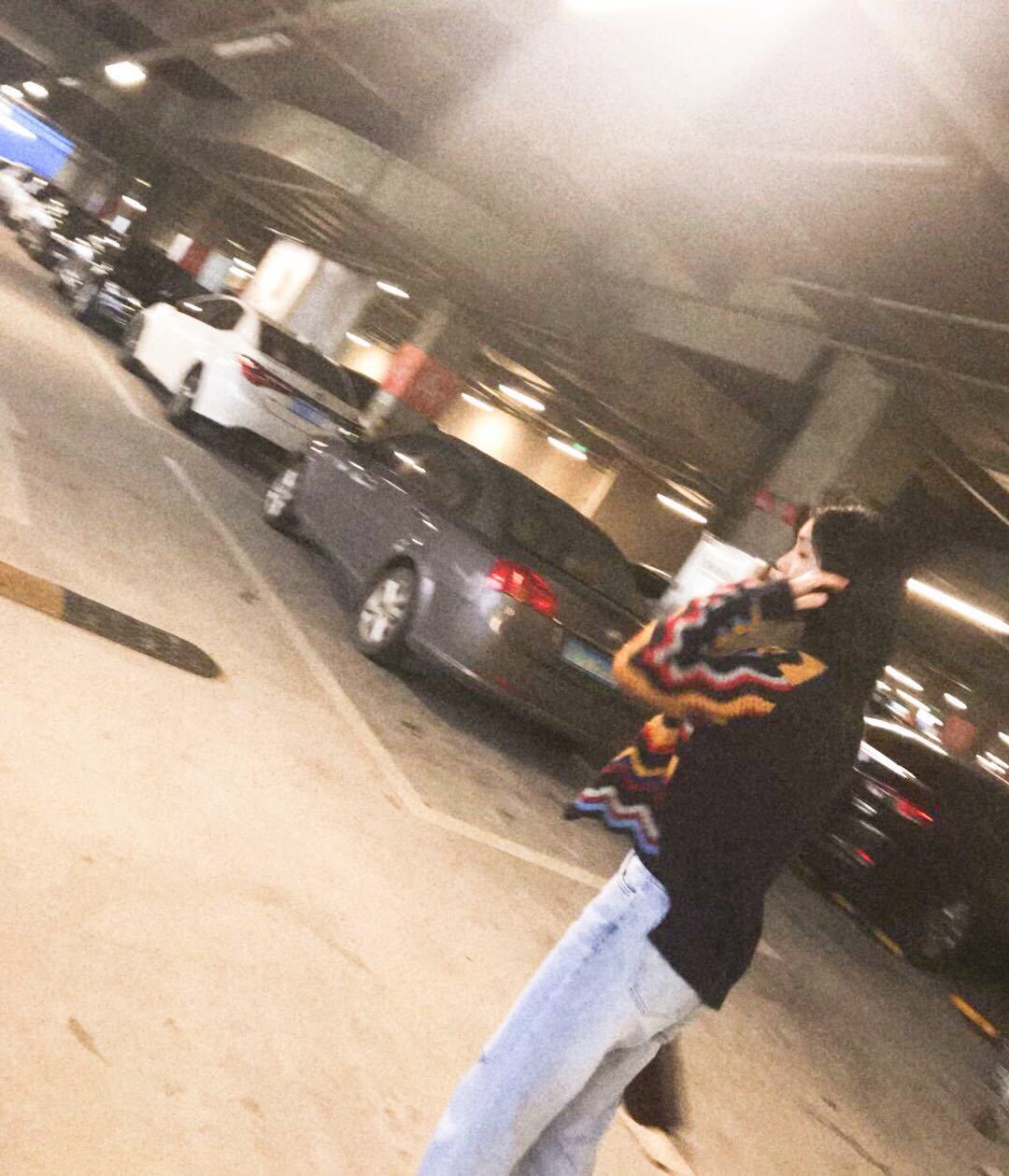 Ma*ni2020 Early spring Europe Mohair Rainbow Font decorative pattern Asymmetry knitting Long sleeve Cardigan