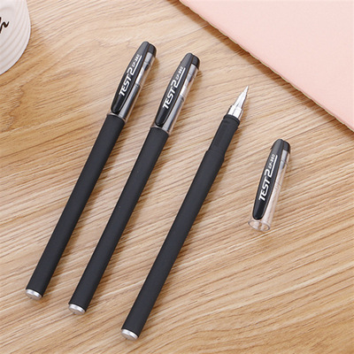 219新款黑色卡通办公文具签字学习水性磨砂喷胶05学生GP380中性笔