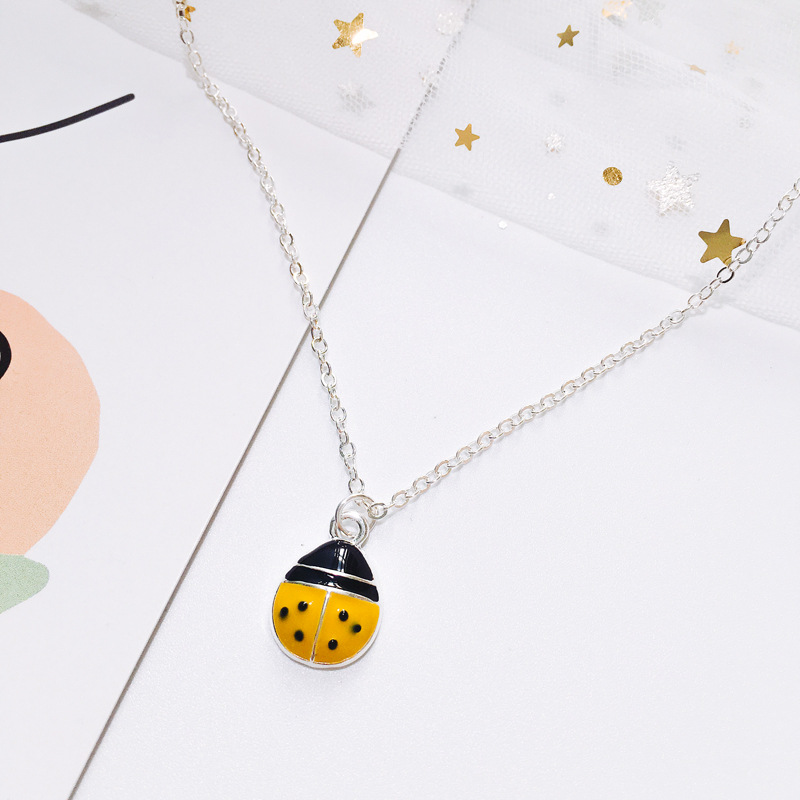 New Necklace Star Ladybug Set Necklace Earring Cute Cartoon Clavicle Chain Wholesale Nihaojewelry display picture 5