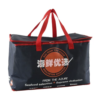 厂家直销高档海鲜外卖手提保温袋保鲜野餐便当手拎饭盒定做