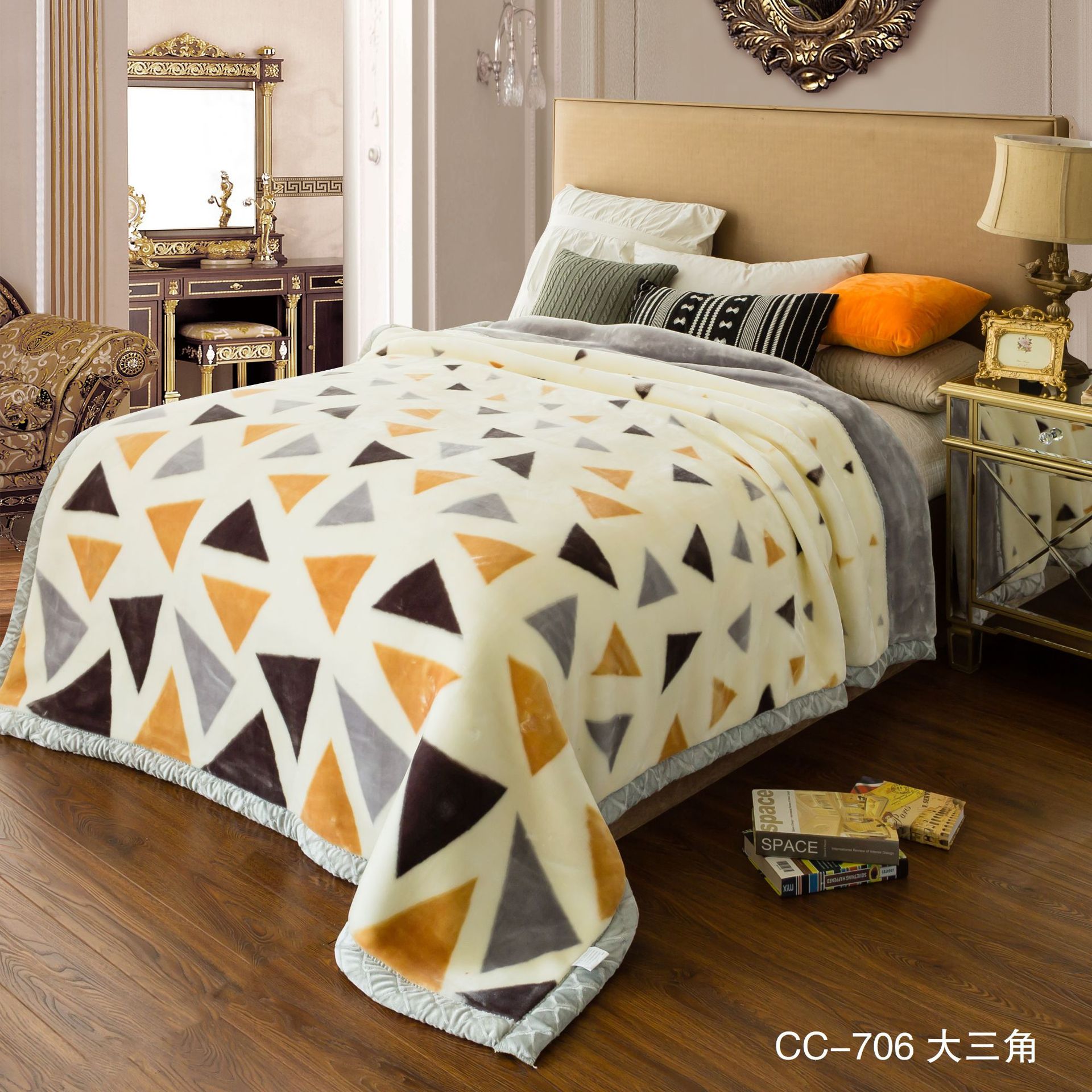 Factory wholesale keep warm Supersoft Raschel Blanket Double thickening Blanket Will pin activity Gift blanket