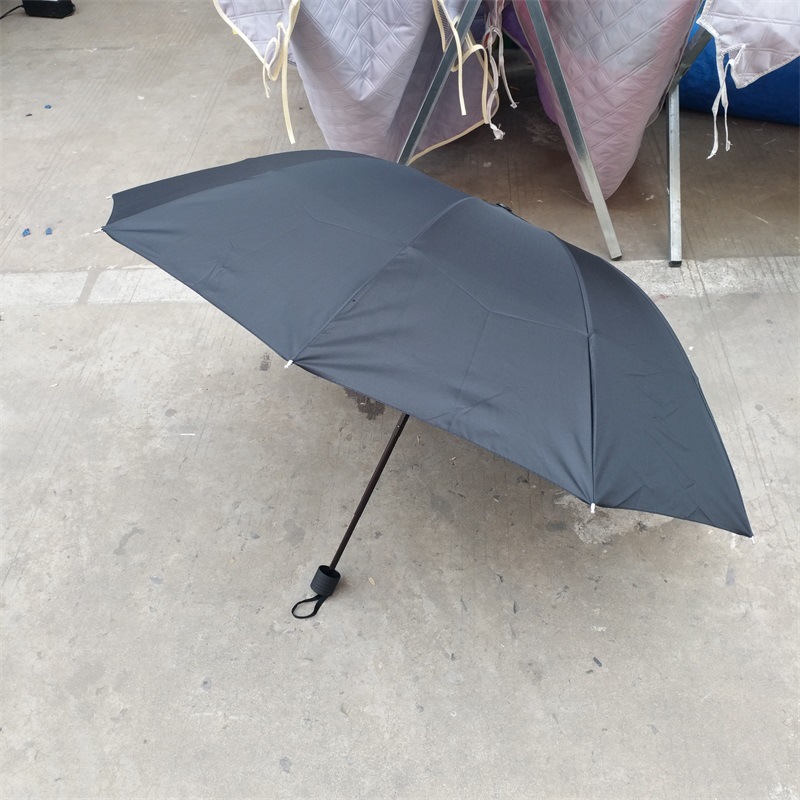 广告伞定制晴雨伞10k加粗杆纯黑伞宣传可印字户外礼品伞折叠伞|ms