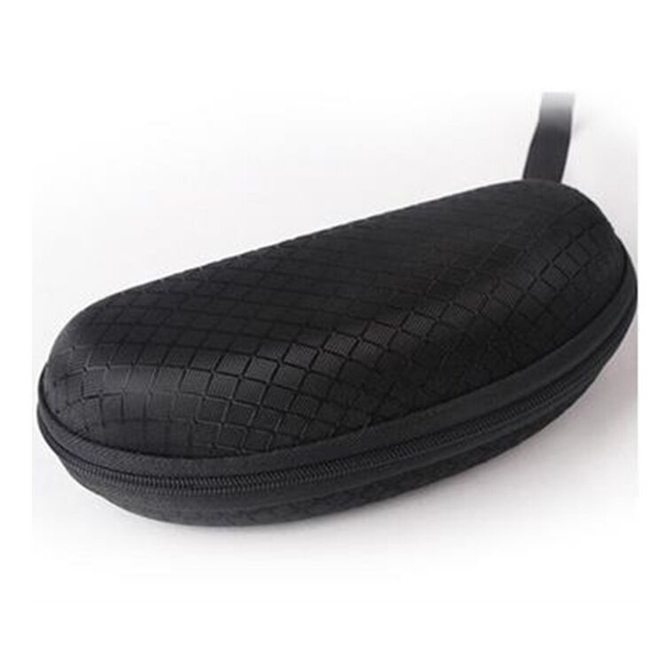 Fashion simple large black zipper glasses case portable durable convenient zipper bag factory wholesale