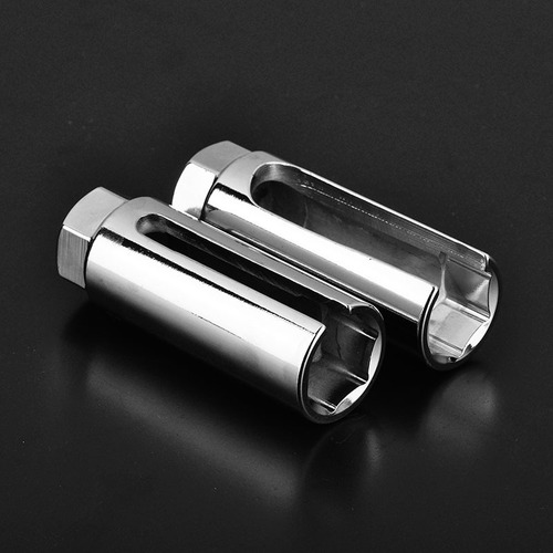 Chrome-plated electrocoat large and small mouth Japanese oxygen sensor installation and removal tool 22mm automotive oxygen sensor socket tool