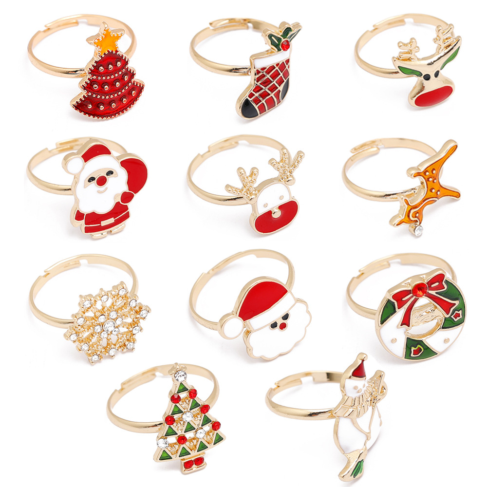 Cute Cartoon Alloy Enamel Unisex Open Ring display picture 2