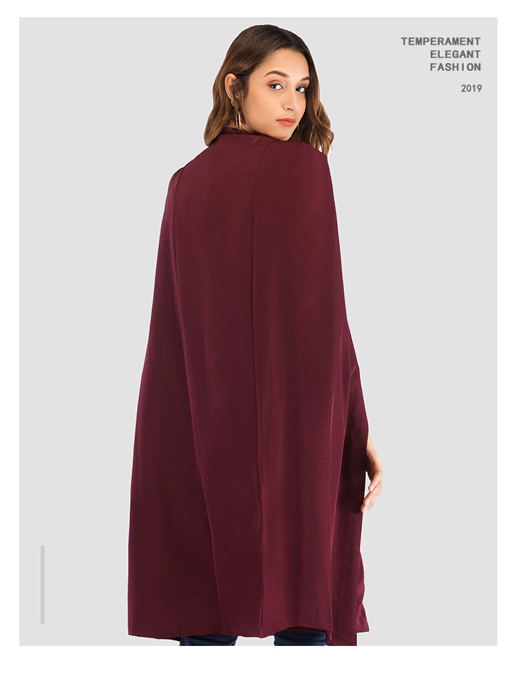 solid color cloak jacket  NSJR17174