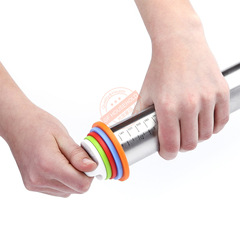 Amazon 17-inch stainless steel rolling pin kneading pad set adjustable thickness rolling pin with scale for baking