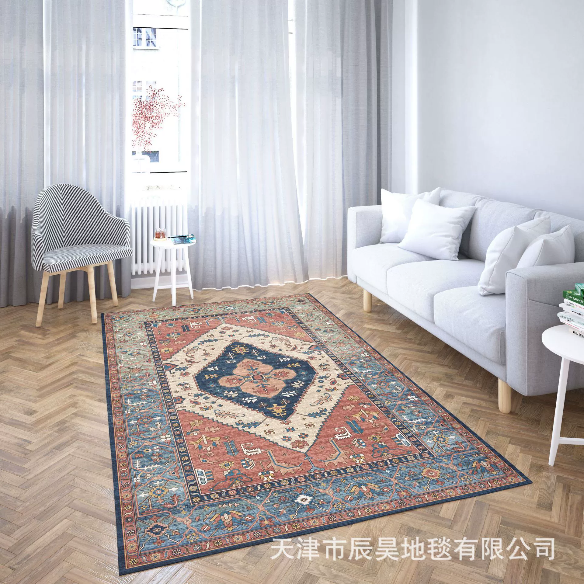 Стельсовый не скользящий ковровый ковер в европейском стиле Persian, в multiple sizes 40×60 см до 3 м