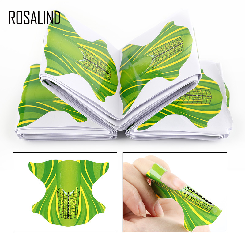 跨境美甲纸托100片 法式甲光疗延长甲美甲工具加宽蝴蝶甲模指甲托