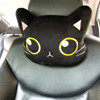 Cute black transport, neck pillow, decorations, cat, with neck protection