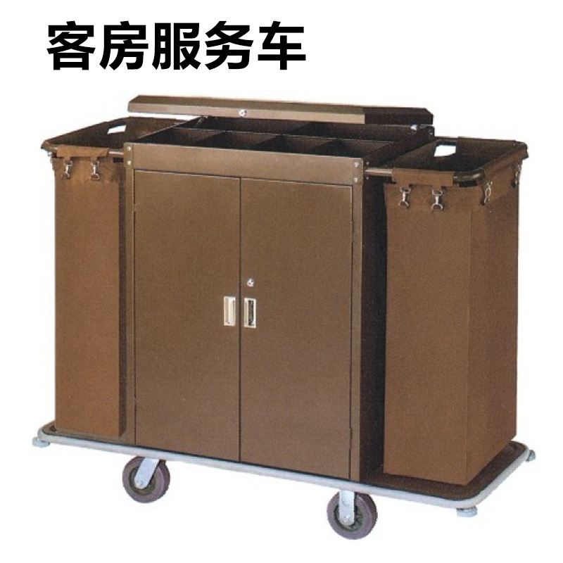 厂家批发 酒店房口车 不锈钢钢板烤漆带门带盖客房服务车 不草车|ms