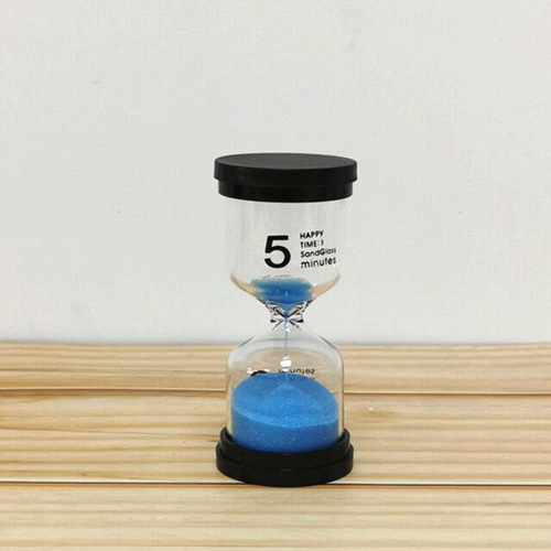 Factory Direct Wholesale Retail Timing Hourglass 5-Minute Hourglass Creative Gift Children Reading Hourglass Black Lid
