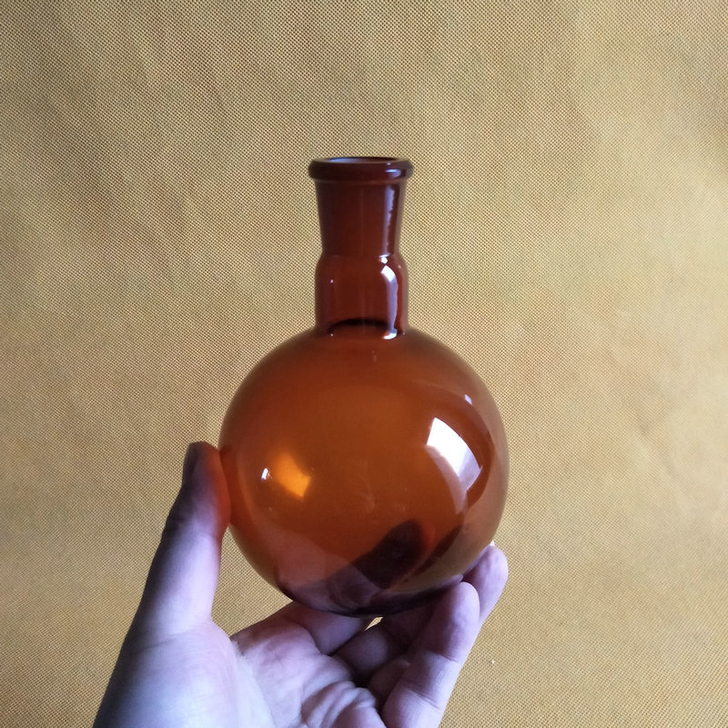 定制 棕色高硼硅玻璃圆底烧瓶 三口烧瓶  四口烧瓶