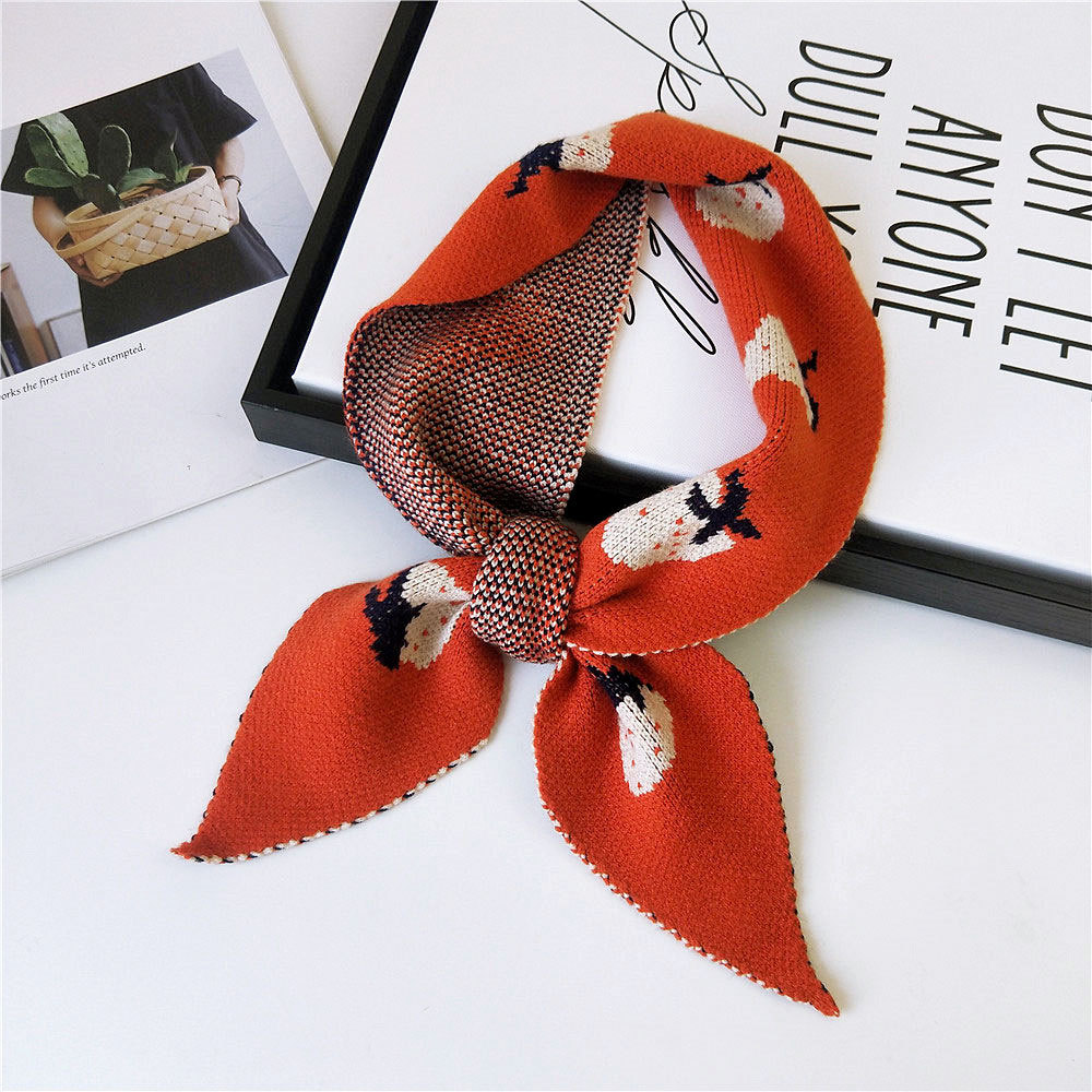 Sharp-edged Strawberry Scarf Long Couple Knitted Knit Wool Warm Shawl display picture 4