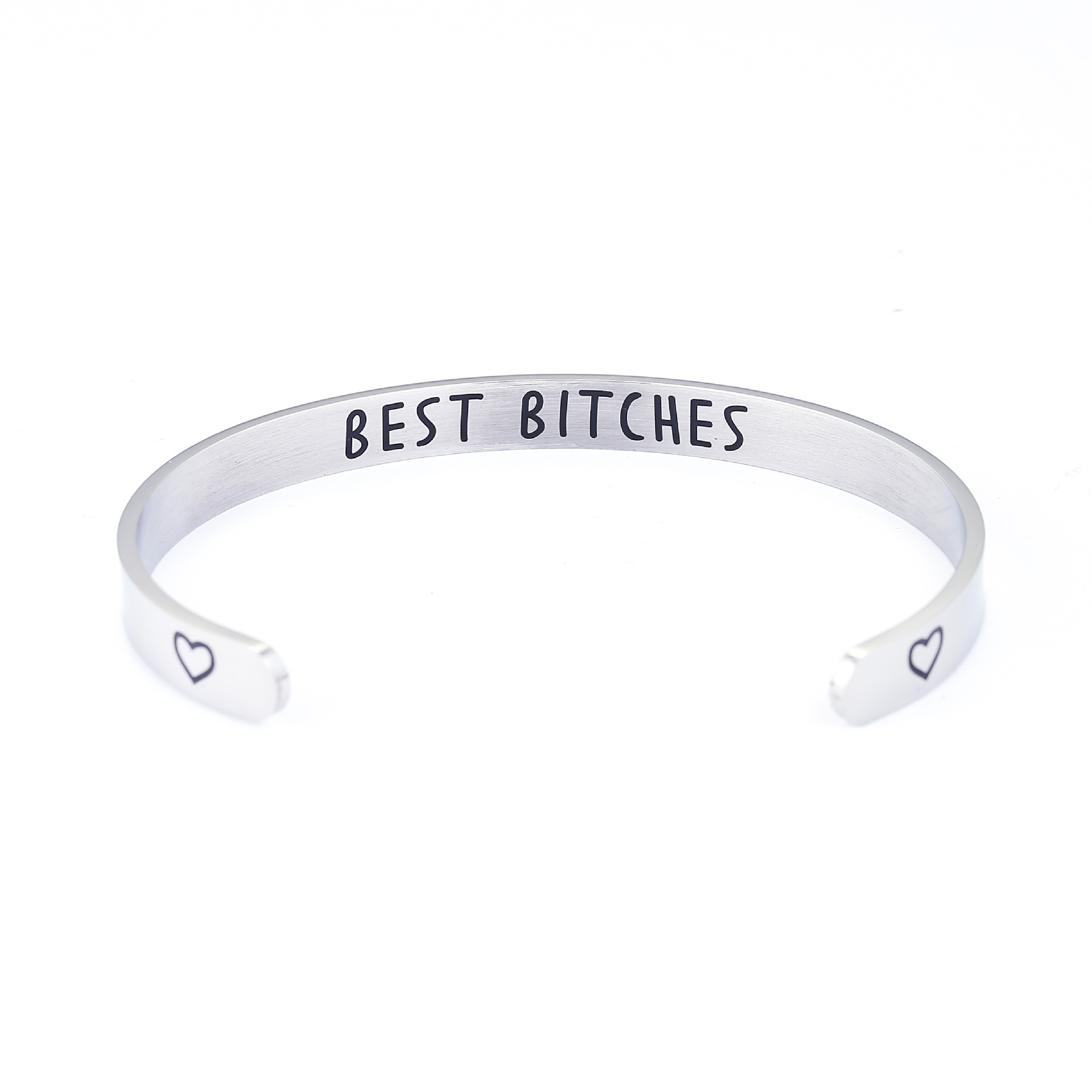 Yunna AliExpress Amazon nueva pulsera de doble flecha Keep fucking going pulsera de acero inoxidable