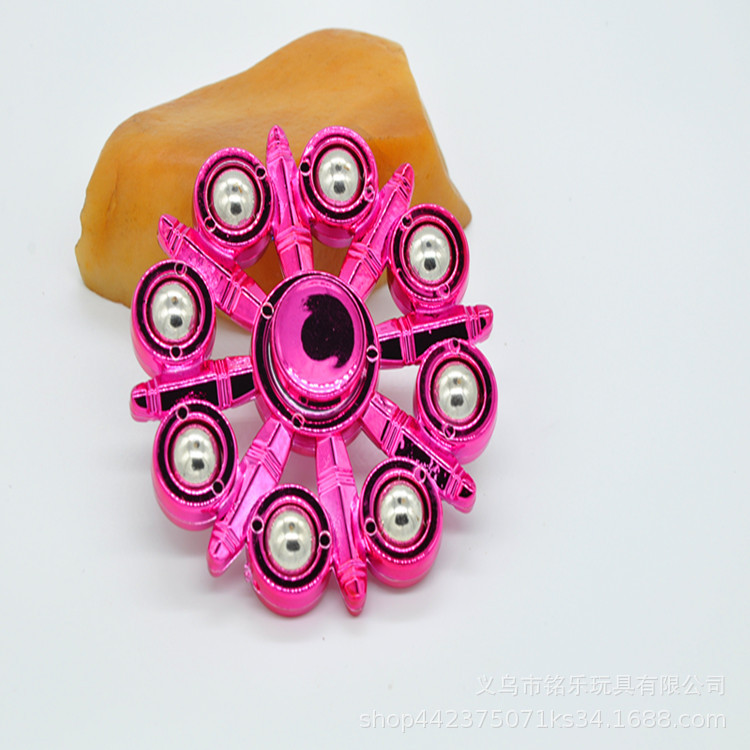 2018 新款塑料钢珠指尖陀螺 减压玩具陀螺 电镀炫彩指尖陀