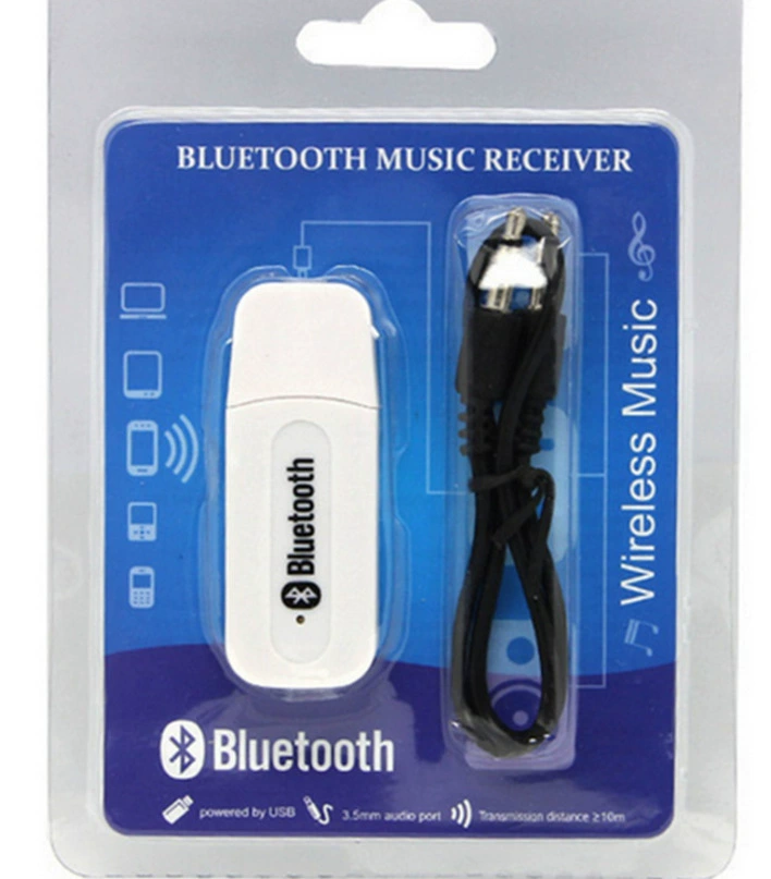 USB dual output Bluetooth receiver two -in -one Bluetooth music receiving stick 3.5mm car Bluetooth music